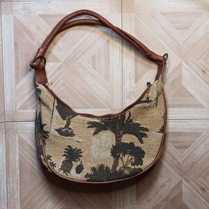 Vintage Lavive tropical tapestry bag 100% cotton
